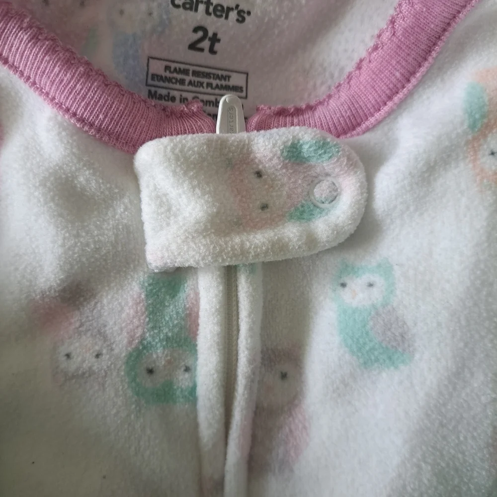 Carter’s Toddler Girls 2T Fleece Footed Pajamas – Lot of 2